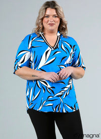 Magna V-tape Relaxed Shirt Leaves Blue