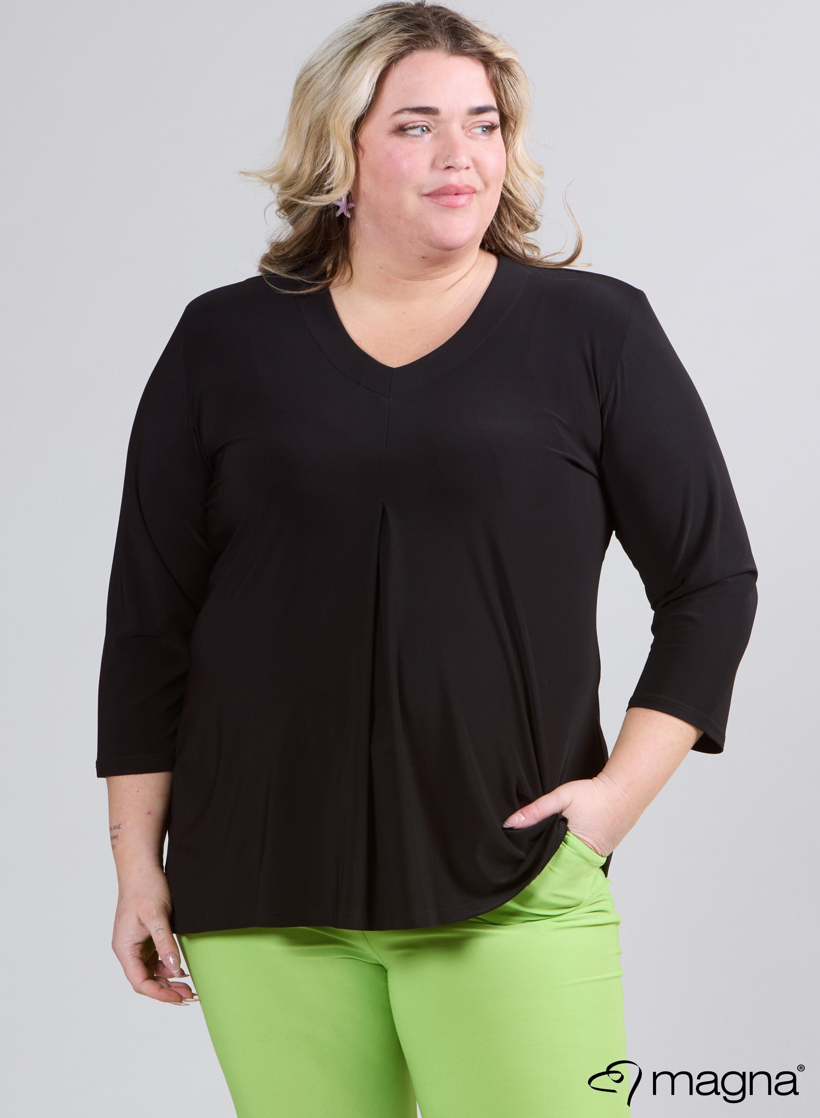 Magna Relaxed Split A-line Shirt Black