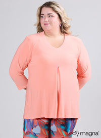 Magna Relaxed Split A-lijn Shirt Oranje