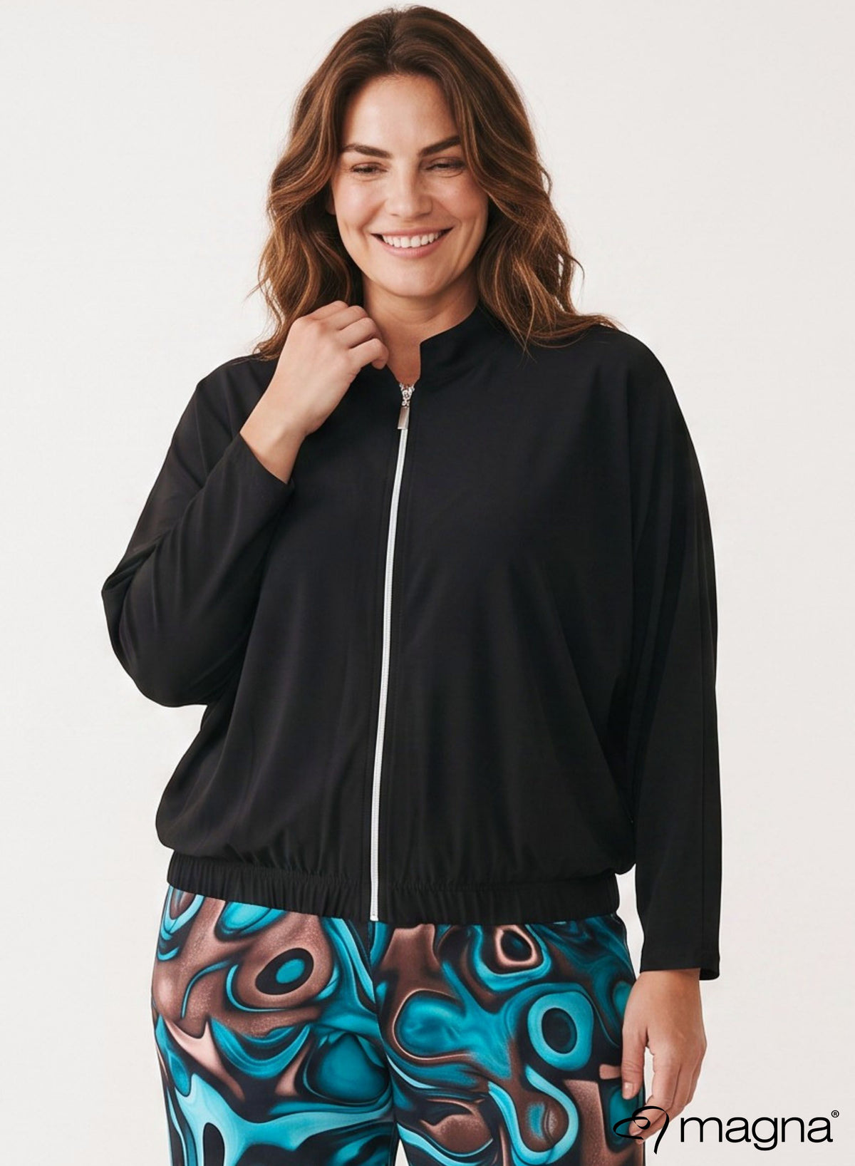 Magna Travel Zipper Jacke Schwarz