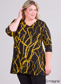 Magna Warm A-line Long Shirt / Tunic Lightning Yellow
