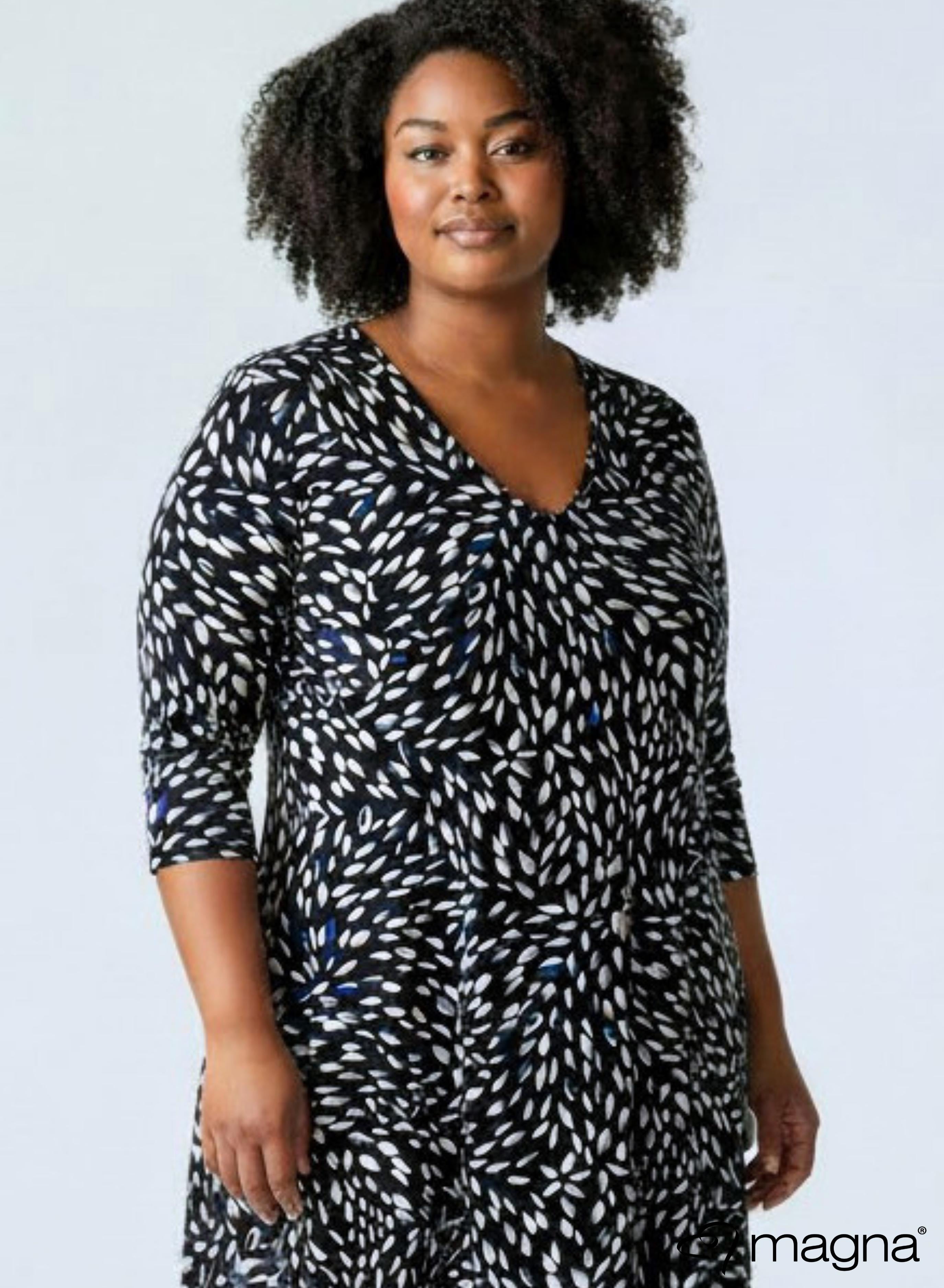 Magna A-line Long Shirt / Tunic Drops Blue