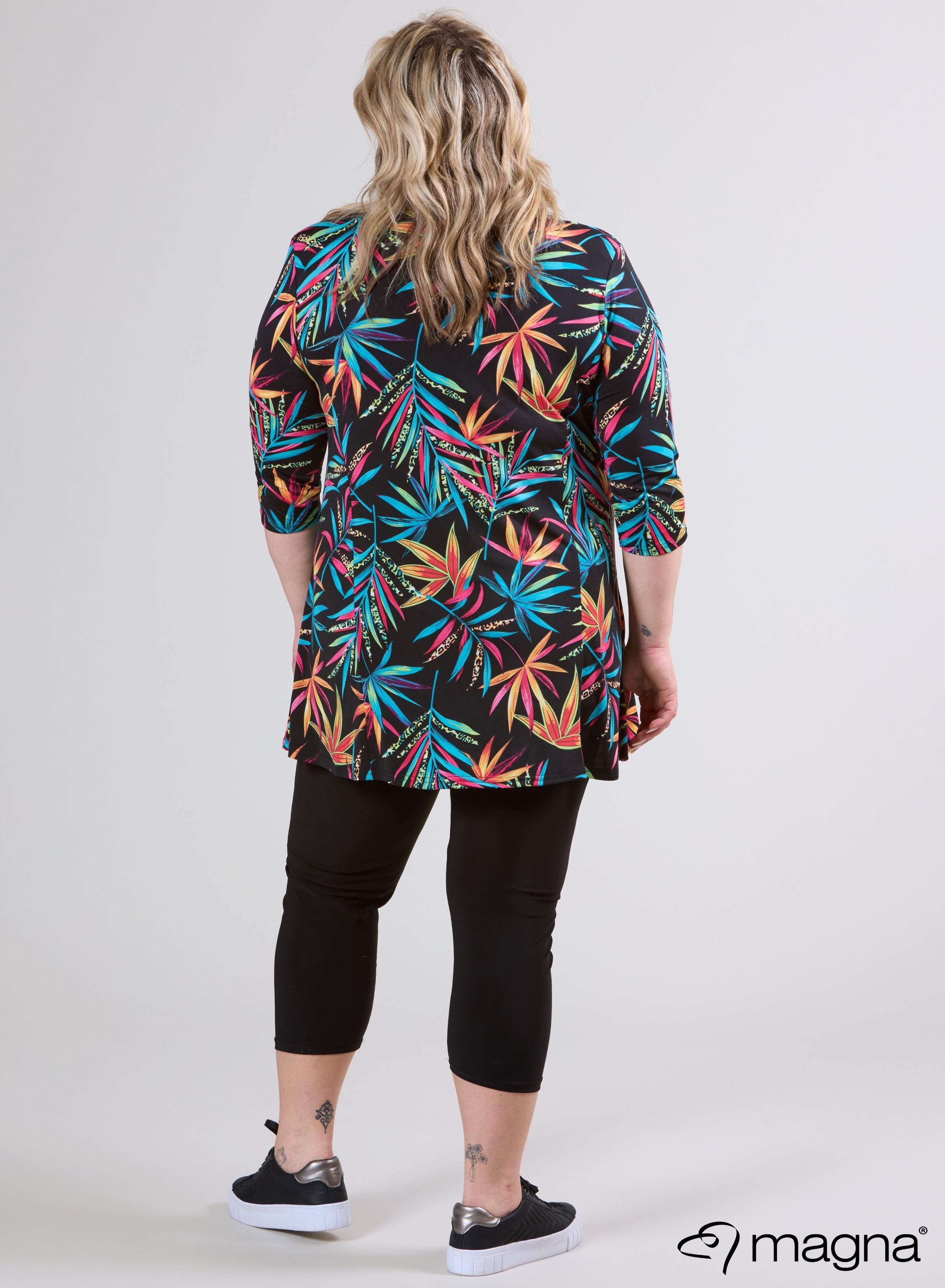 Magna A-Linie Longshirt / Tunika Petrol Pink