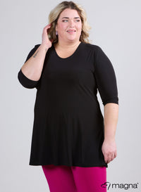 Magna A-lijn Travel Shirt / Tuniek Zwart