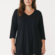 Magna A-Linien Longshirt / Tunika Schwarz