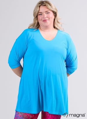 Magna A-line Long Shirt/Tunic Turquoise