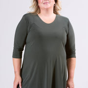 Magna A-lijn Travel Shirt / Tuniek Olijfgroen