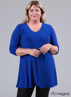 Magna A-line Long Shirt / Tunic Royal Blue