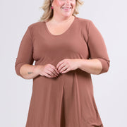 Magna A-lijn Travel Shirt / Tuniek Camel