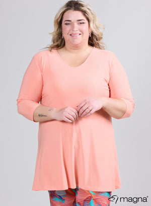 Magna A-line Long Shirt/Tunic DS. Orange