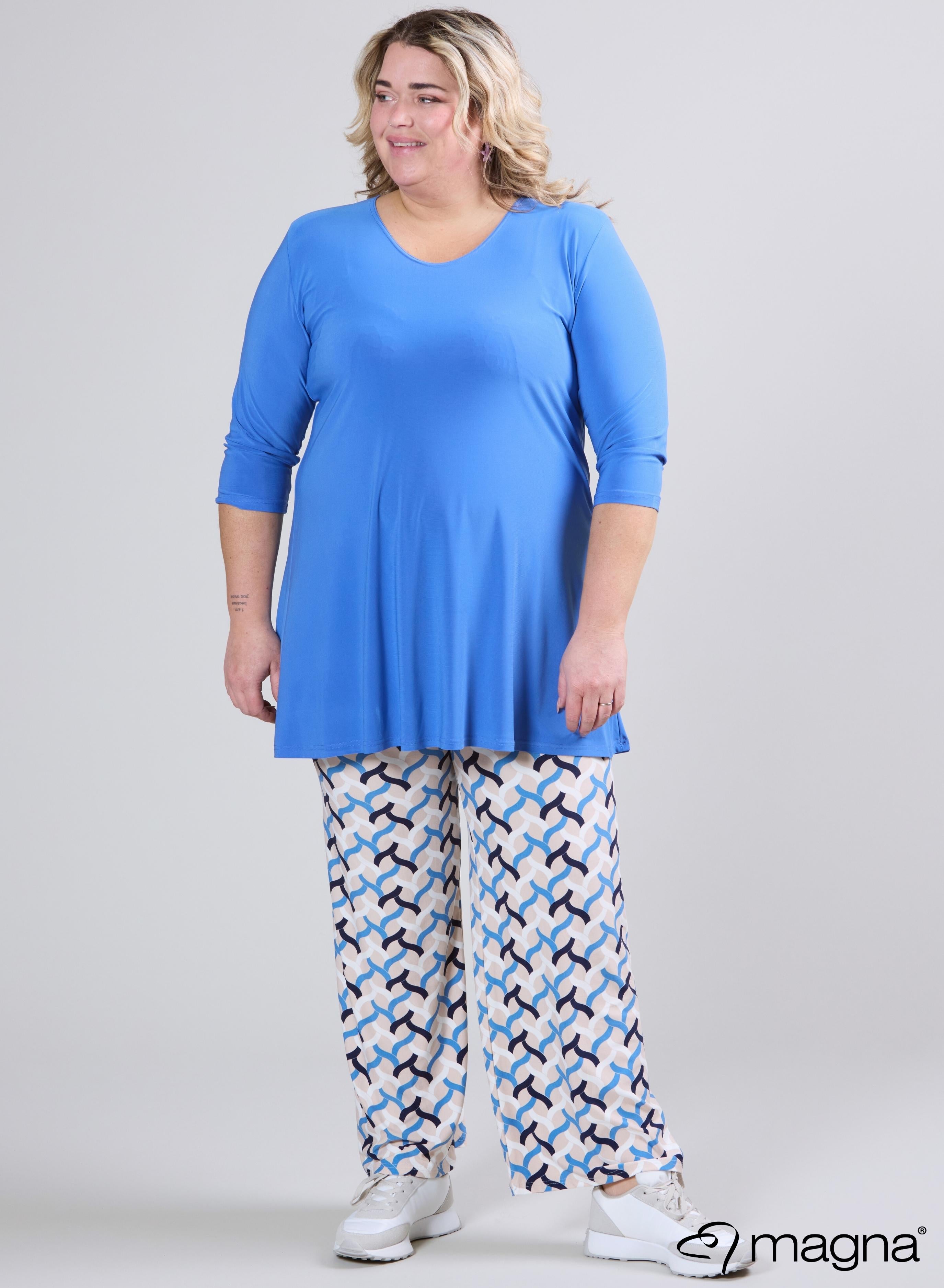 Magna A-line Long Shirt/Tunic Dark Sky Blue