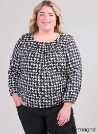 Magna Puff Shirt With Elastic Band P.P. Small B/W