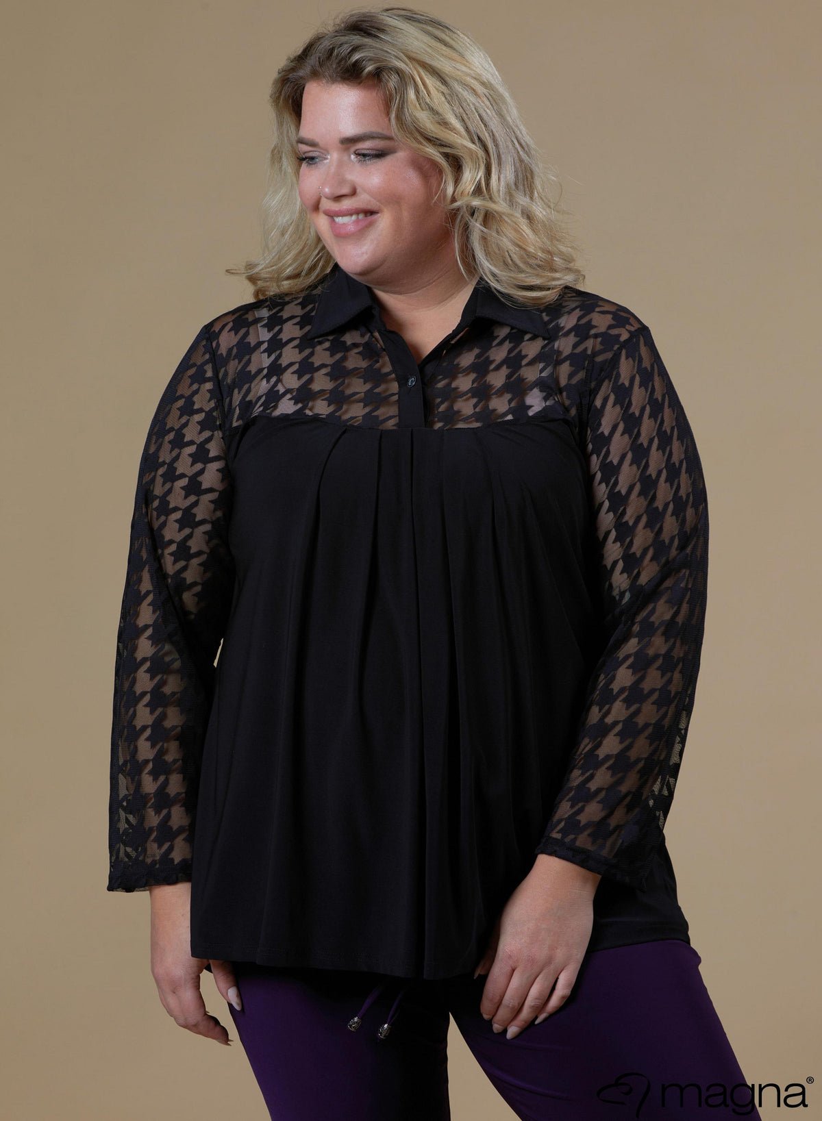 Magna Blouse Mesh P.P. Black