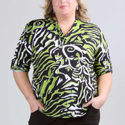 Magna Roll up Shirt Art Zebra Lime