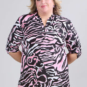 Magna Roll up Shirt Art Zebra Dust Pink