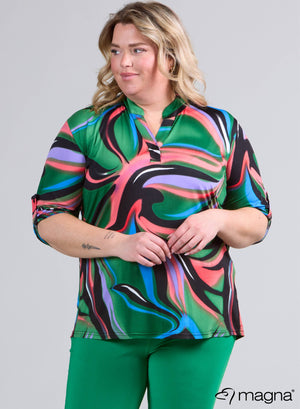 Magna Roll-up-Shirt Regenbogen Lila