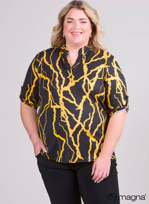 Magna Roll-up Shirt Bliksemgeel
