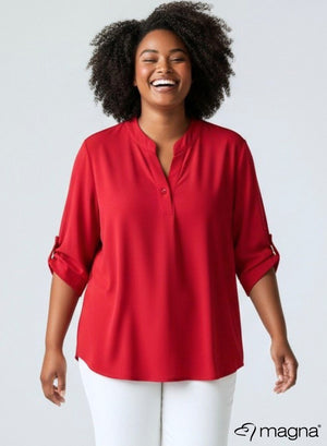 Magna Roll-up Classic Shirt Rood
