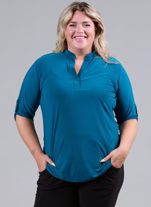 Magna Roll up Classic Shirt Petrol