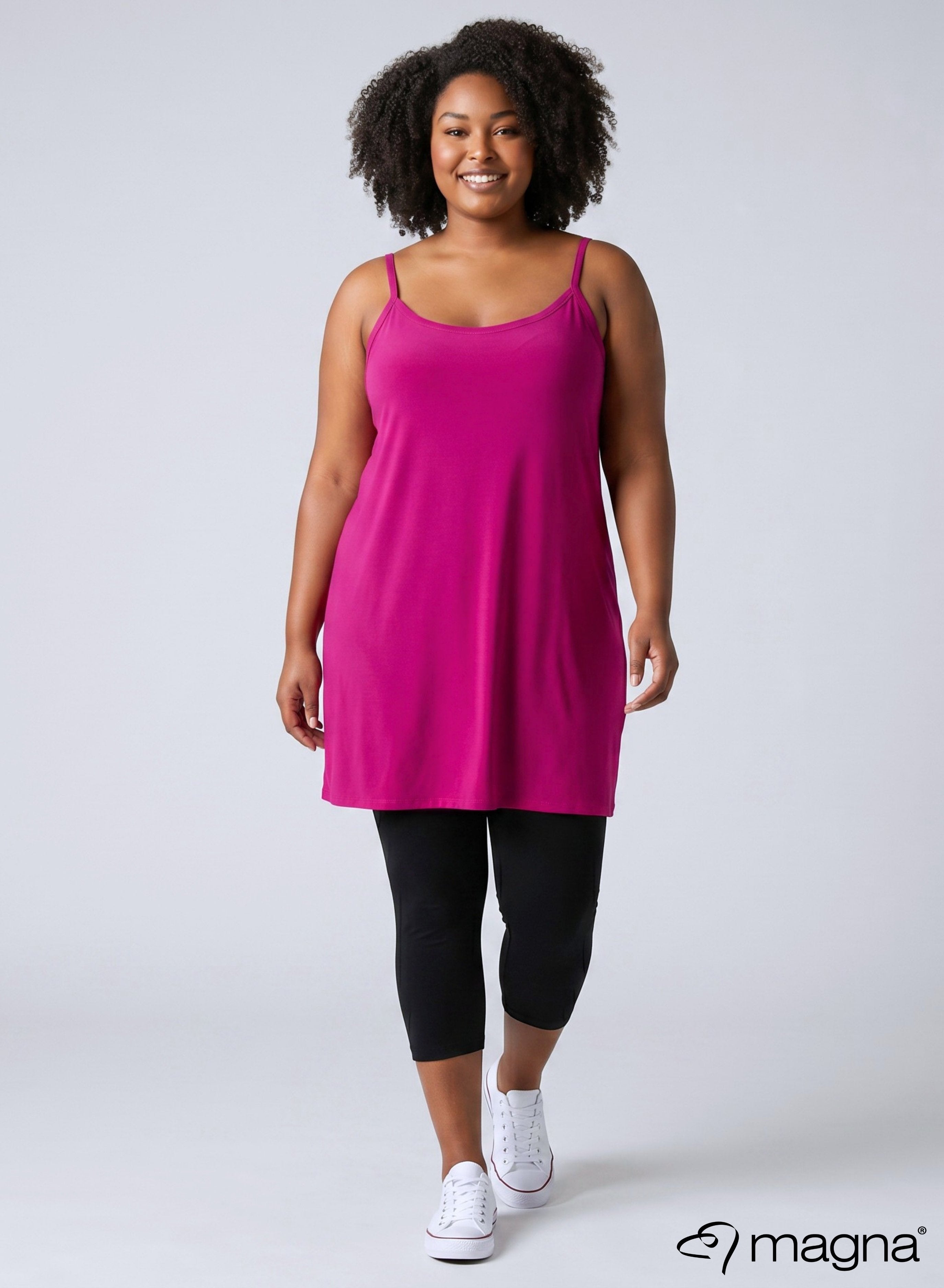 C-0027 - Tunika/Top Basic - Solid Dark Fuchsia