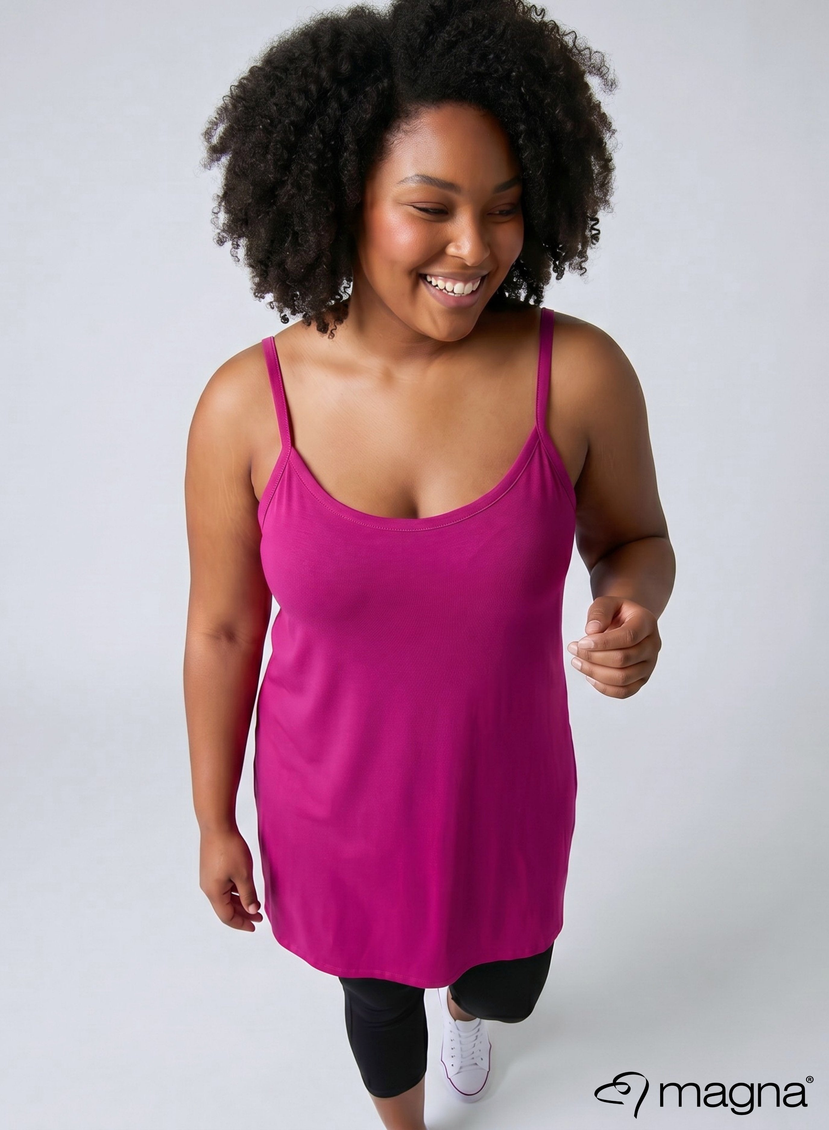 C-0027 - Tunika/Top Basic - Solid Dark Fuchsia