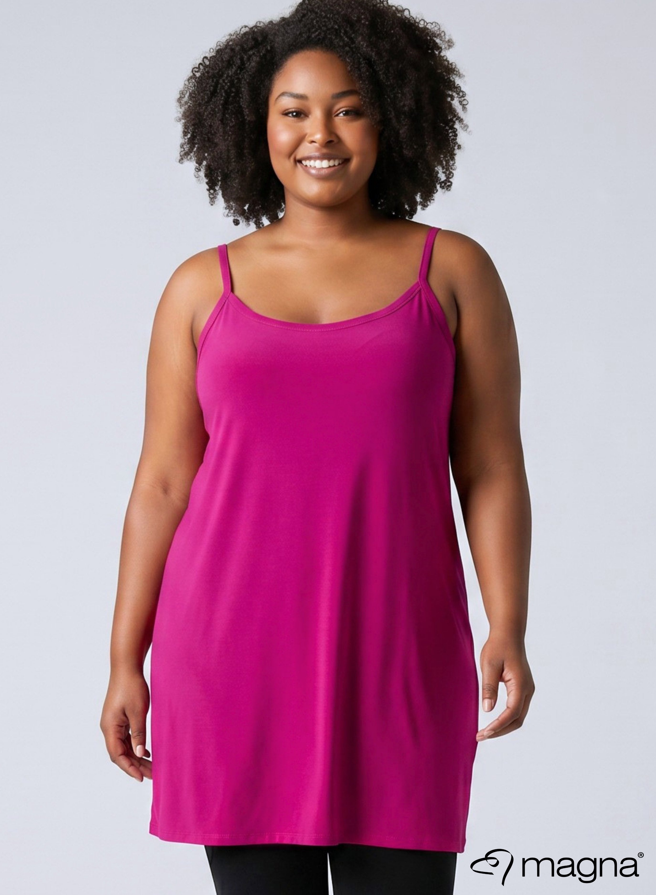 C-0027 - Tunika/Top Basic - Solid Dark Fuchsia