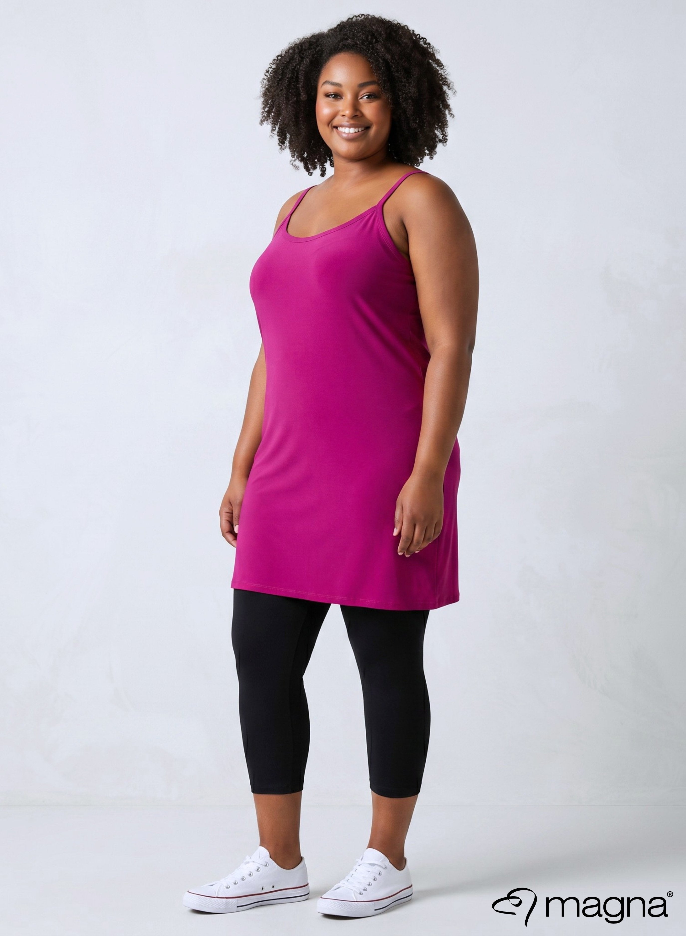 C-0027 - Tunika/Top Basic - Solid Dark Fuchsia