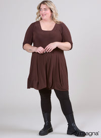 Magna Dress Solid Brown