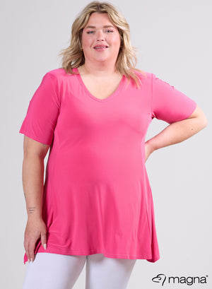 Magna Simple A-Linien-Tunika Fuchsie