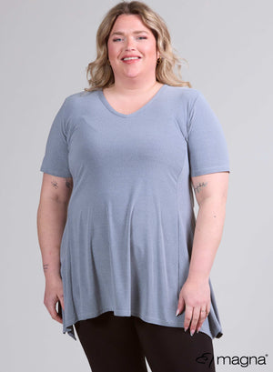 Magna Simple A-Linien-Tunika Melange Grey