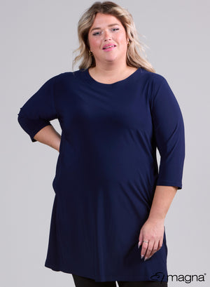 Magna Simple Pocket Tunika Navy