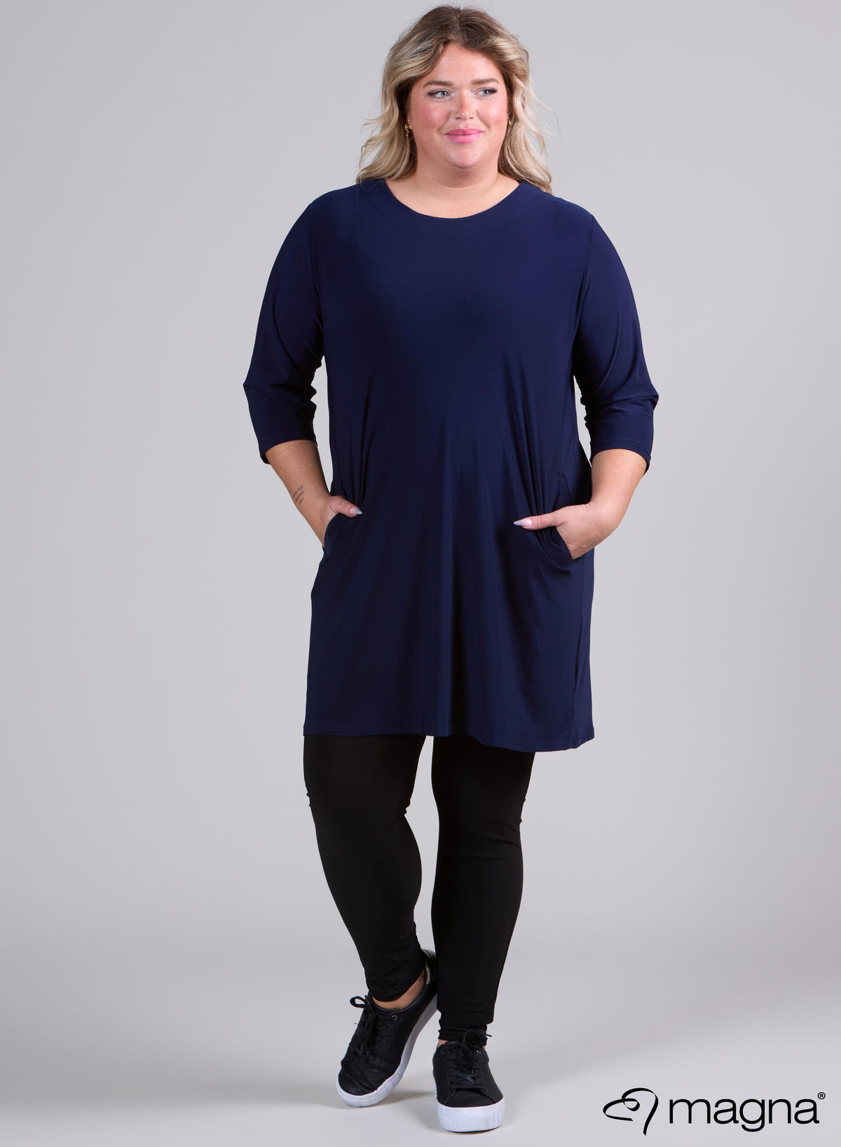 Magna Simple Pocket Tuniek Marineblauw