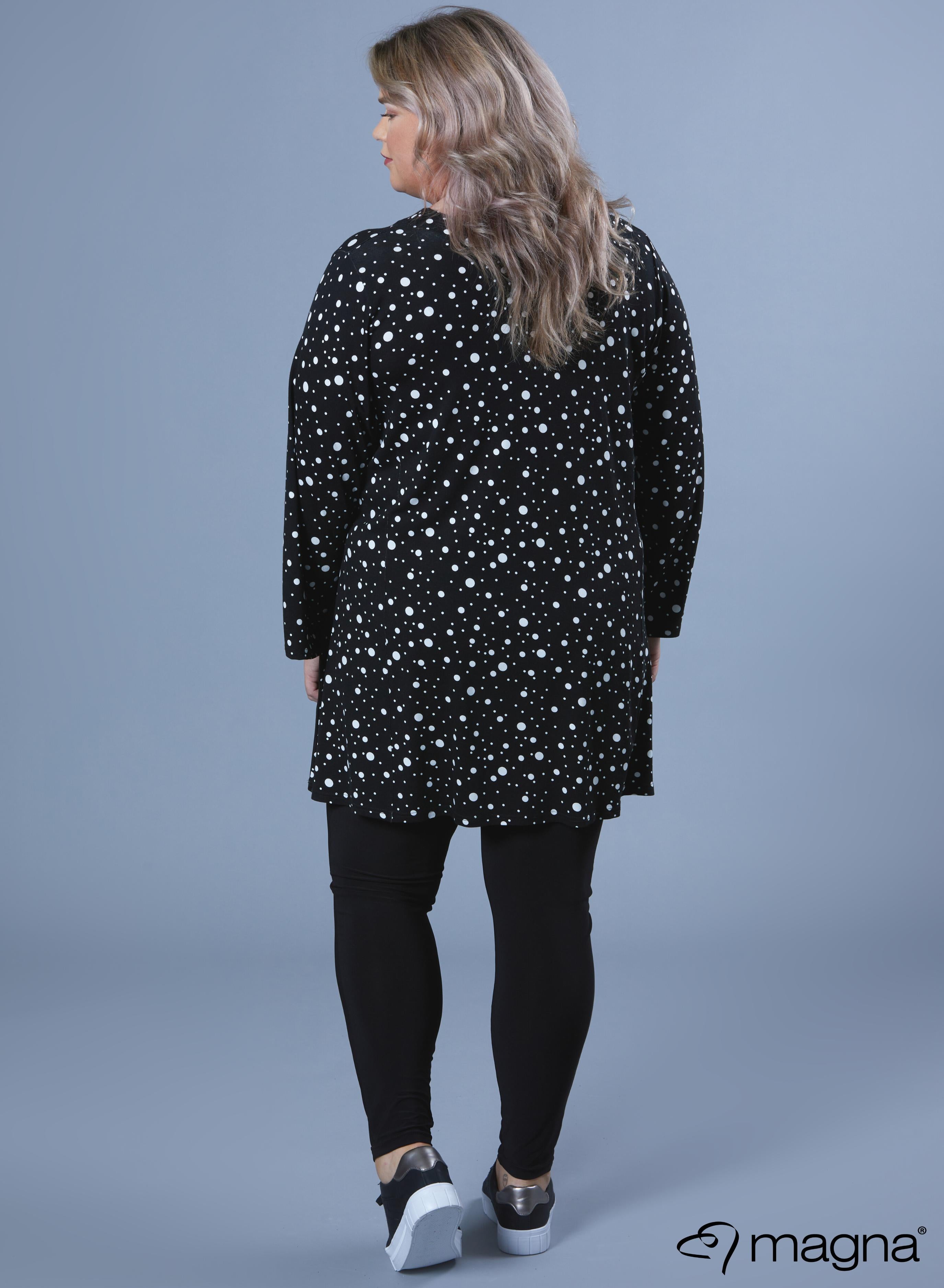 Magna Wide Tunic Leather Combination Starlight Black &amp; White