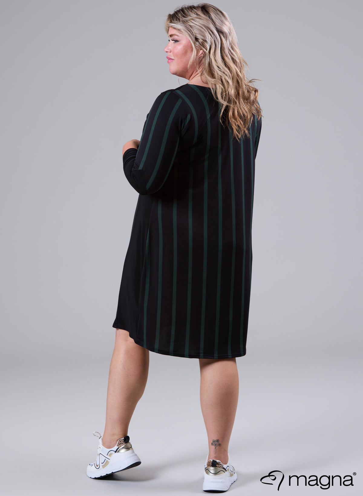 Magna Striped Tunic Wide Lines Green