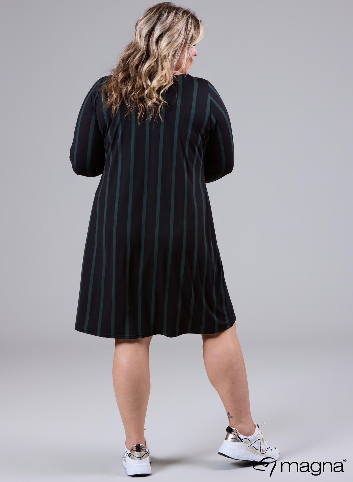 Magna Striped Tunic Wide Lines Green