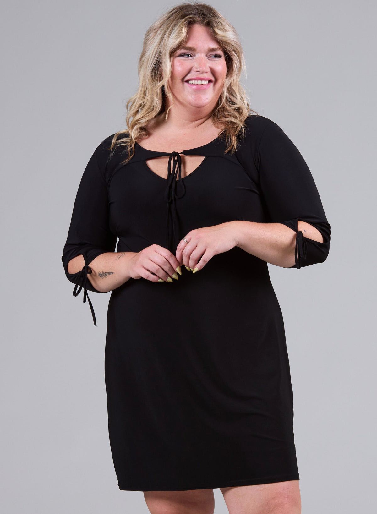 Magna Straps Short Dress/Tunic Black