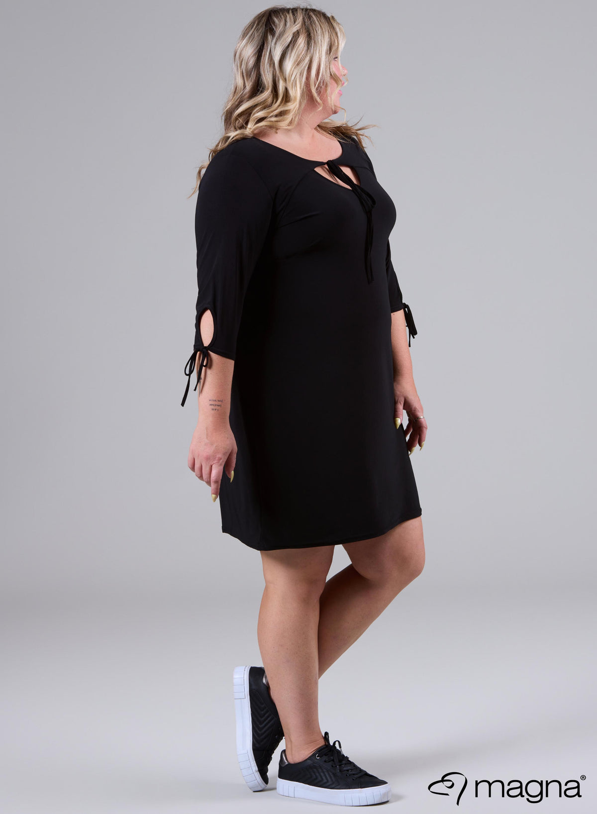 Magna Straps Short Dress/Tunic Black