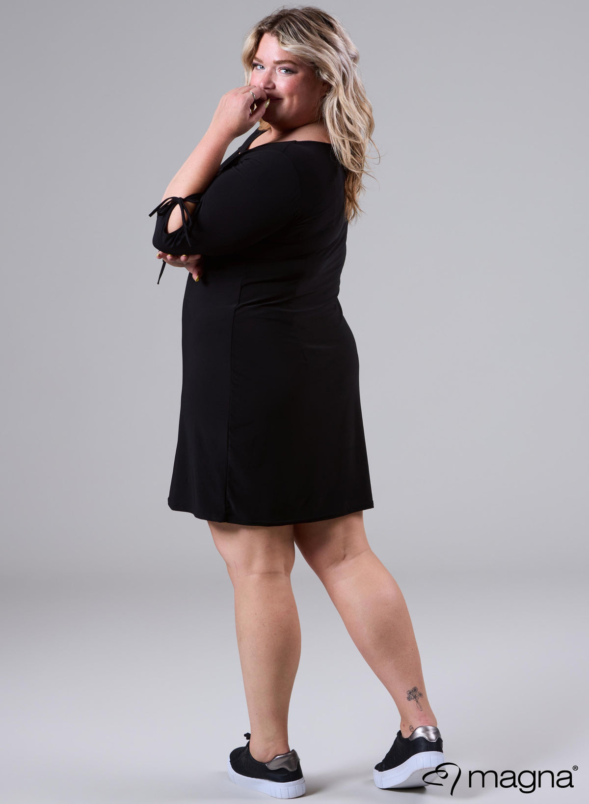 Magna Straps Short Dress/Tunic Black