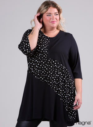 Magna Kombinationstunike Painted Polka Black