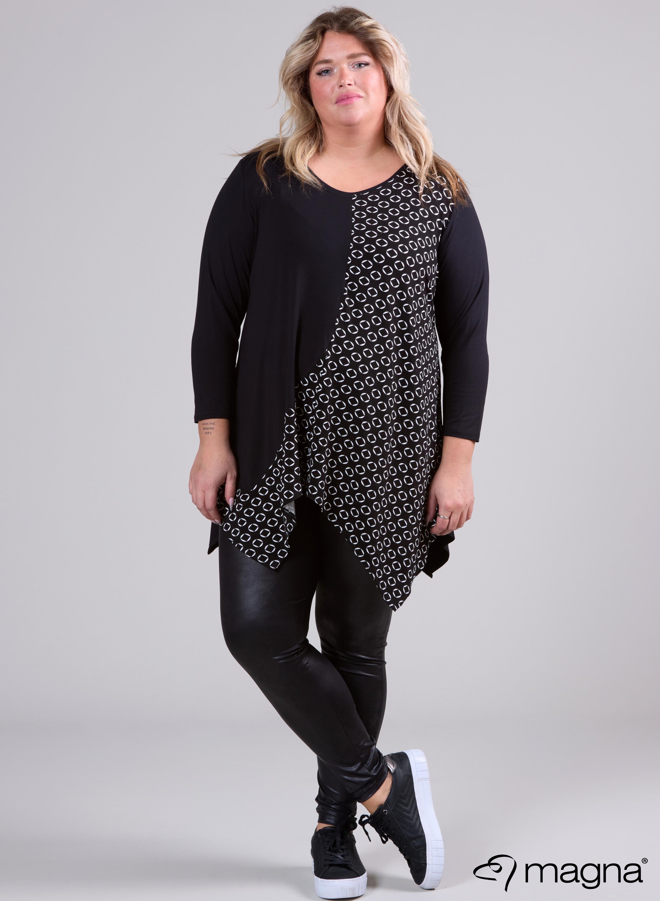 Magna A-line Tip Tunic Cirlce Square Black