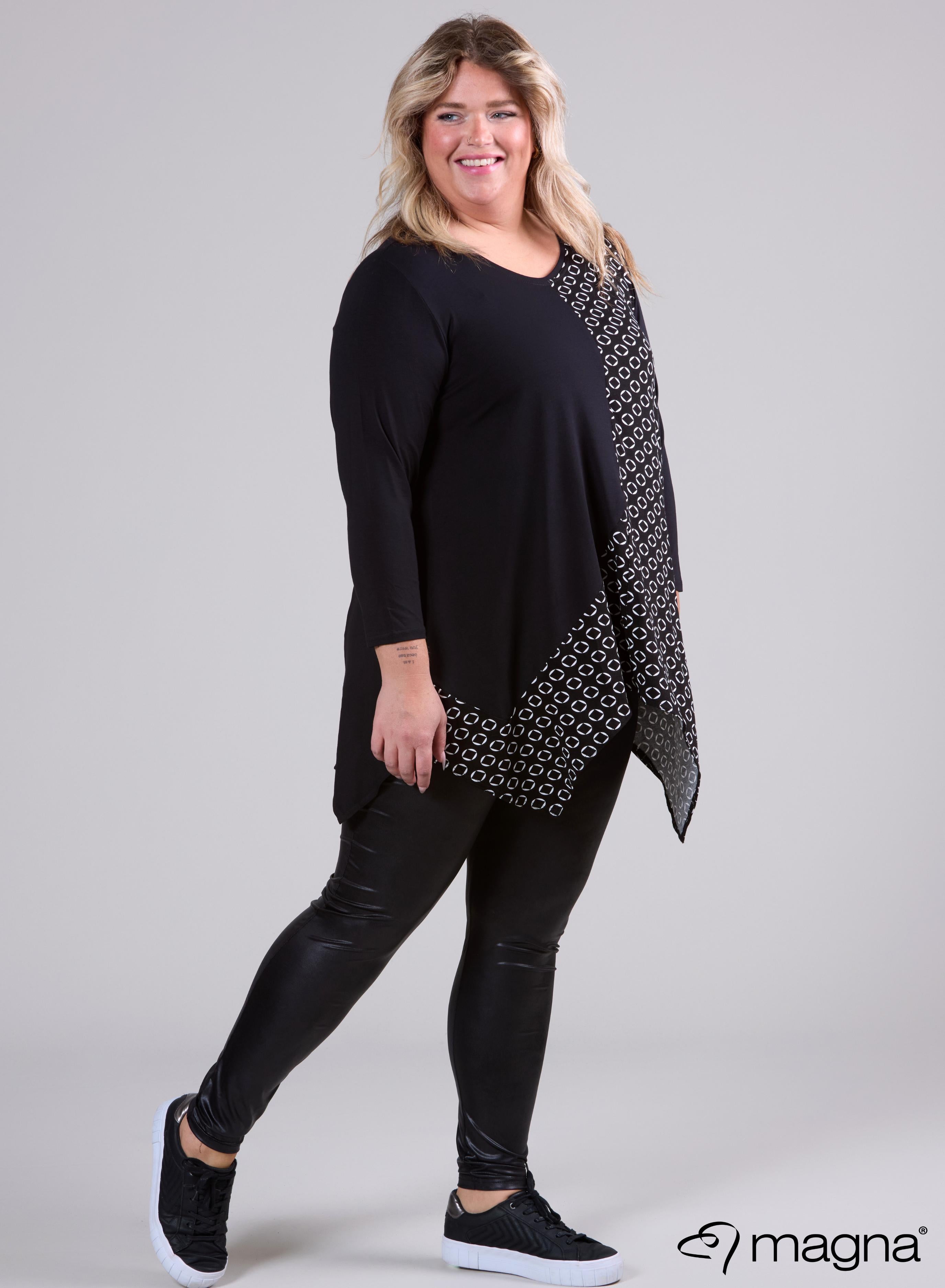 Magna A-line Tip Tunic Cirlce Square Black