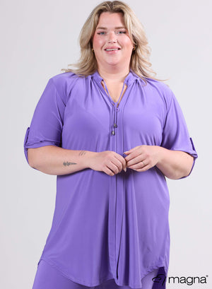 Magna Flowy String Tunika Lila