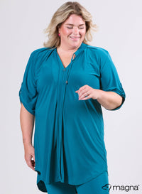 Magna Flowy String Tunic Petrol