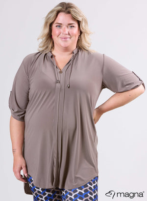 Magna Flowy String Tunic Taupe