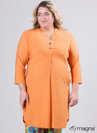 Magna A-lijn tuniek met lange zakken, oranje