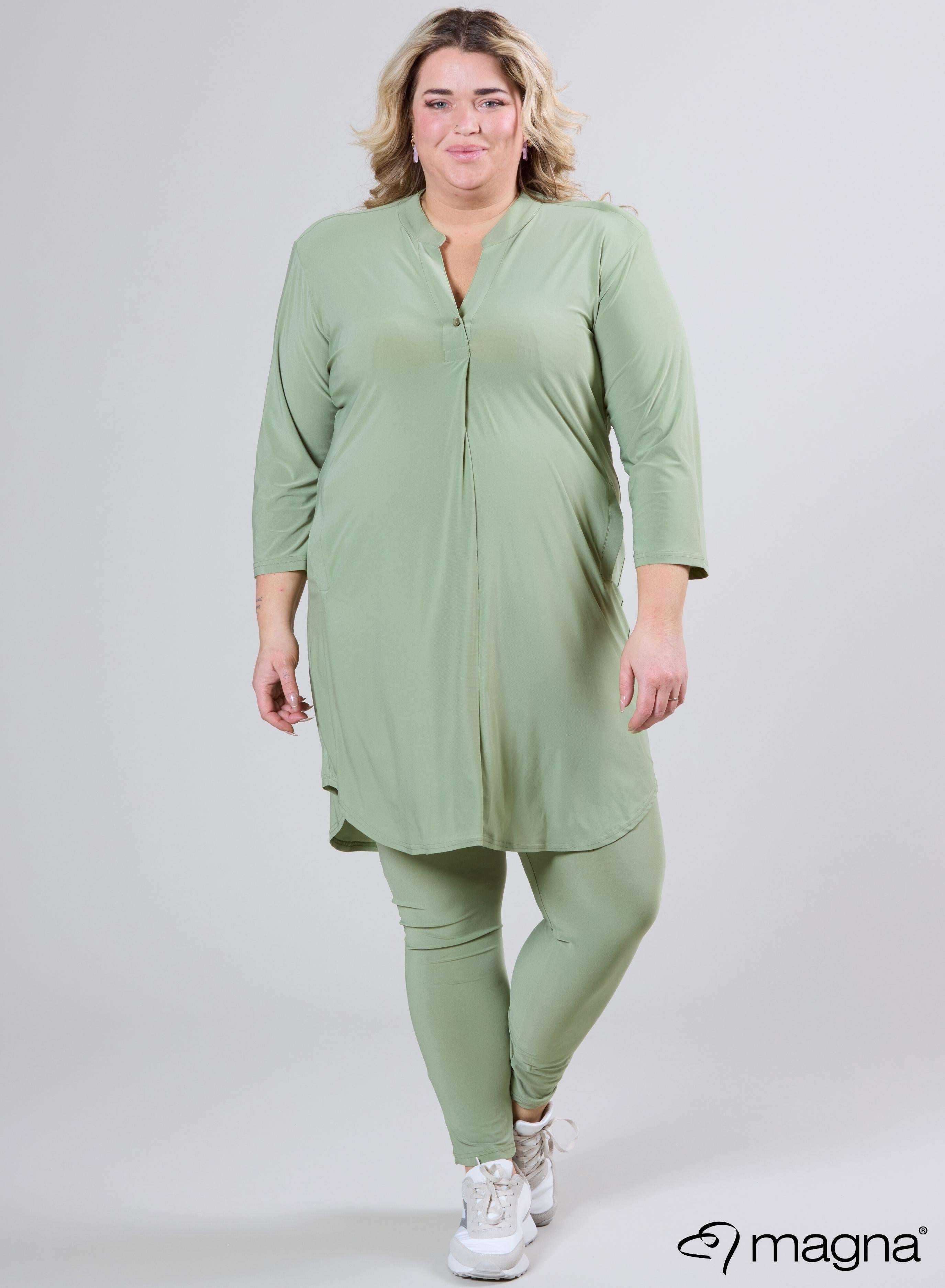 Magna A-lijn tuniek met lange zakken L. Khaki