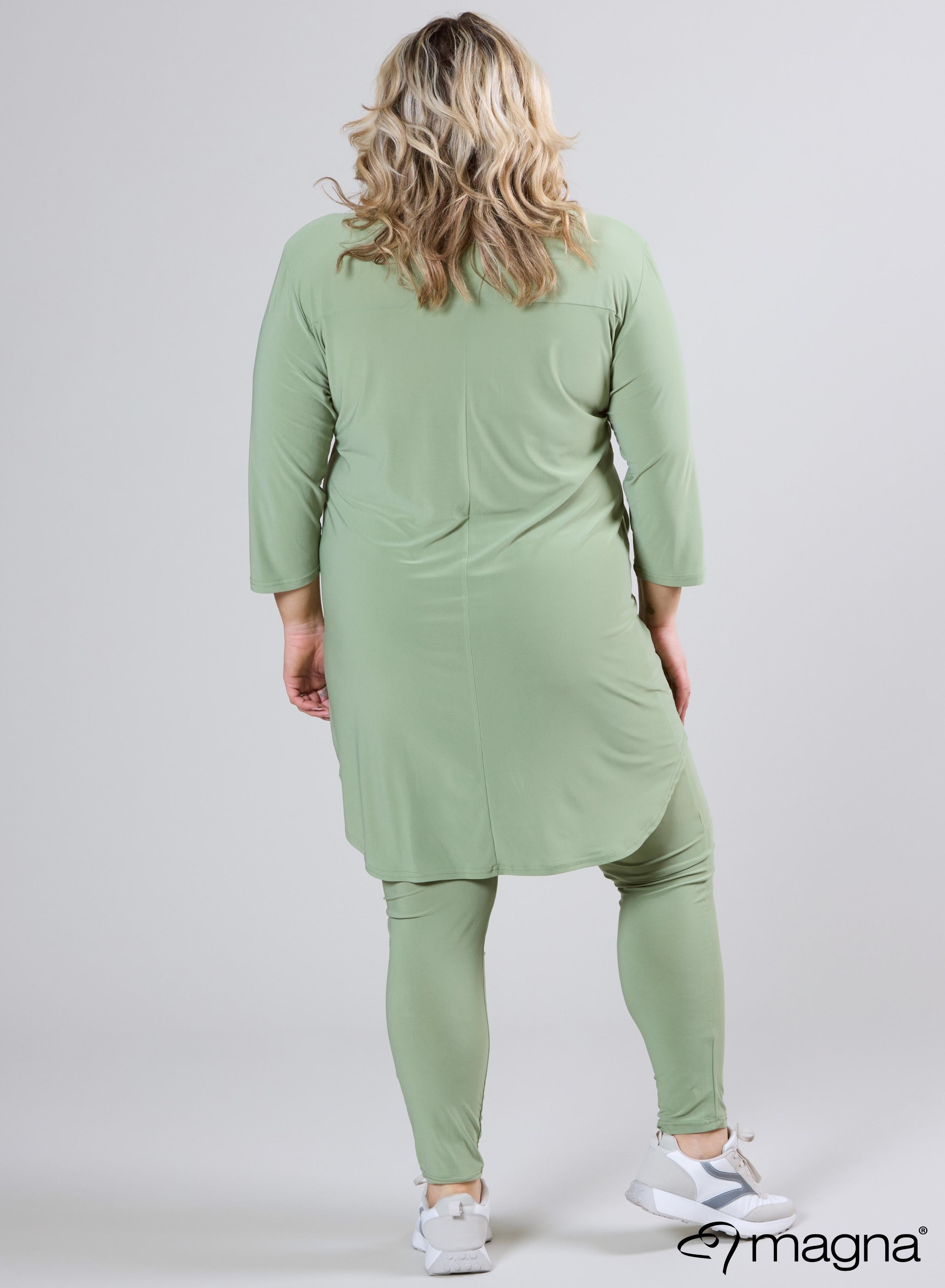 Magna A-lijn tuniek met lange zakken L. Khaki