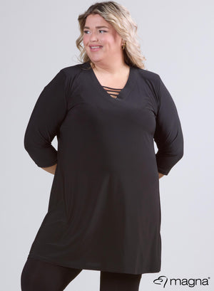 Magna Relaxed V-Strap Tuniek Zwart