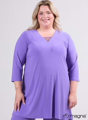 Magna Relaxed V-Strap Tuniek Paars