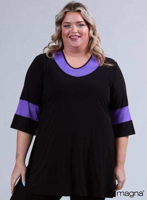 Magna Chiffon Mesh Flow Shirt Lila